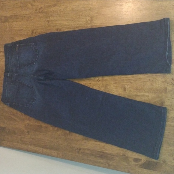 NWOT Dark Wash Cropped Wide Leg JEN 7 7 for All Mankind Collab Jeans 2 - Picture 6 of 7